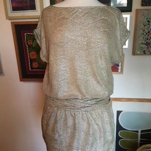 BCBG metallic gold dress sz2